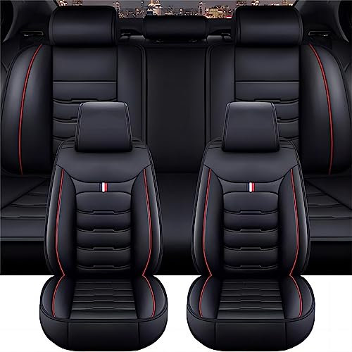 Autositzbezüge für BMW X1 X3 X4 X5 X6 1/3/4/5/6/7 F25 F10 E83 E84 E70 E87 2000-2023, Car Seat Cover Auto Schonbezüge Auto Sitzbezug Wasserdicht Sitzschoner Auto Zubehör,Black-Red