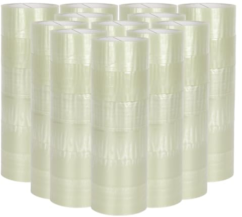 verpacking PP Klebeband 50 mm x 66 m Transparent [Ausführung, Farbe & Stückzahl wählbar] Standard abrollend Paketklebeband Packband Verpackungsklebeband 72 Rollen