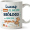 MUGFFINS Tazas Personalizadas para BIÓLOGO hombre - En Español - Mejor que yo Sepia - 11 oz / 330 ml - Regalo Personalizable original y divertido