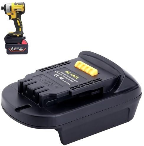 Kotoate ML18DL Battery Adapter Compatible with Dewalt 20V Cordless Tools, Adapter Compatible with Mil-Waukee 18V M-18 Battery to Replacement for Dewalt 20V Max Lithium Battery (Adapter Only)