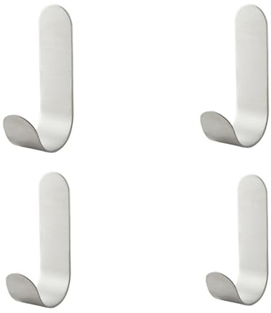 4 Stück Haken Selbstklebend,Haken Selbstklebend Handtuchhaken für Bad & Küche, Ohne Bohren Wasserfest,Handtuchhalterung Wandhaken zum Kleben Selbstklebend,Klebehaken Selbstklebend aus Edelstahl