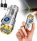 Starnearby Mini-Taschenlampe mit dreiäugigem Monster, Aufladbar LED Taschenlampen Extrem Helle mit 5 Lichtmodi, Wasserdicht Taktische Handlampe für Camping, Outdoor, Wandern, Notfall (Silber)