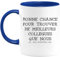 quotedazur - Mug Départ Collègue - Bonne Chance Pour Trouver De Meilleurs Collègues Que Nous - Tasse Cadeau Pot De Départ Travail Mutation Stagiaire - Bleu/Céramique