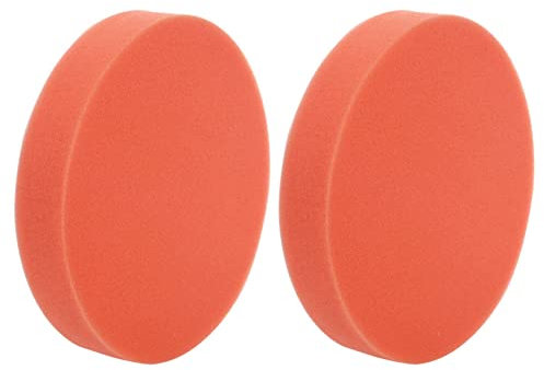 TsoLay 2Stck 6 150mm Weiche Flache Schwamm Puffer Polierscheibe Kit für Auto Auto Polierer Farbe: Orange