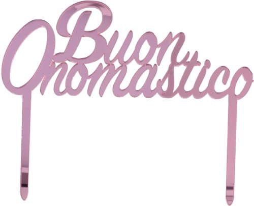 Cake Topper Buon onomastico Rosa Gold