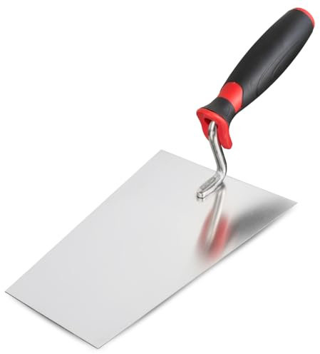 Trapezkelle 200 x 130 mm Maurerkelle mit Gummigriff Stukkateurkelle Putzkelle Stukkateurspachtel (Maurerkelle 200x130mm)