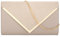 MEGAUK Damen Clutch Samt Abendtasche Elegante Handtasche Envelope Tasche Unterarmtasche mit Kette für Hochzeit Wedding Prom Party (07065 Khaki klein)