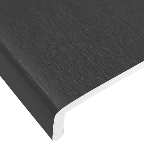 150mm Grey UPVC Window Board/Cill Cover 1m Long 9mm Thick Plastic Window Sill Capping