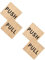 JECOMPRIS 4piezas Letreros De Puerta De Madera Push y Pull Placas Decorativas Para Oficinas y Tiendas Etiquetas De Advertencia Para Puertas De Uso Interior y Exterior
