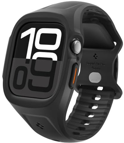 Spigen Cover con Cinturino Liquid Air Pro Compatibile con Apple Watch Series 10 46mm (2024) - Nero