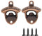 2 Pack Wall Mounted Cast Iron Beer Bottle Opener, Rustic Retro Vintage Style for Bar, Kitchens & Restaurant - with Screws Included