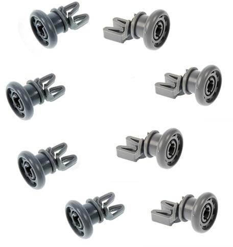 8PCS Dishwasher Basket Wheels, Upper, Dishwasher Upper Wheel, Compatible for Beko Replacement for 1885800500