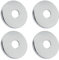 Hugwish Rosetten Für Duscharmaturen 3/4 27mm x 90mm x 10mm in Höhe 4tlg, Rosette Wasserhahn Innenhahn ø 26mm, Rosetten Für Armaturen Duscharmatur, Rosette Für Wasserhahn Silber (4, 90x10mm Silber)