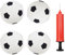 Coriver 4 Stück Mini-Fußball, 15cm Schwarz-Weiße Kleiner Fußbälle, Mini Soft Kleinkind Ball Mit Luftpumpe, Sportspielzeug für Garten Außenbereich, Kleiner Sportball für Das Training Drinnen Draußen