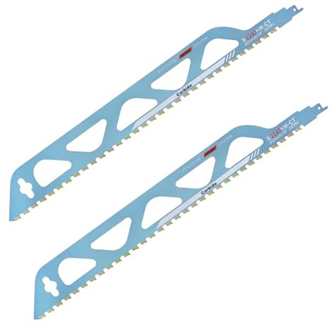 Lame per Sega a Gattuccio Universale a Mano, in Metallo Duro, per tagliare pietra, legno, mattoni, lastre di cemento,Lama per Sega a Gattuccio (12 pollici)