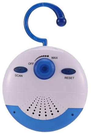 Pesfehhy Waterproof Shower Radio, Mini Portable FM Radio Built in Speaker for Bathroom Kitchen, Boating, Hiking, Shower Speaker