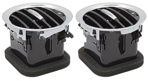 Bocchette Aria Condizionata Per Opel Per ADAM Per CORSA D Per MK3 Per Vauxhall 13417363 2201099 13365420 Copertura Bocchetta Aria A/C Griglia Uscita Nero/Cromato Griglie Uscita Aria(2 x Full Chrome)