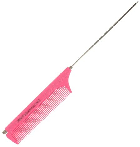 DECHOUS Friseurkamm mit Spitzem Stiel aus Anti statischem Kunststoff Glatt Polierte Zähne Vielseitig für Haarstyling Färben und Locken Ergonomisch und Hautfreundlich für Zufällige Farbe