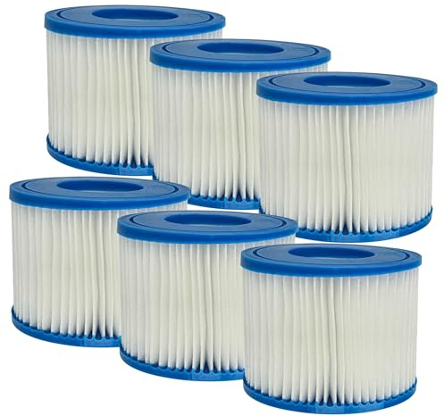 vhbw 6X Filterkartusche Typ VI Ersatz für Bestway 90427E, BW58323, FD2134 für Pool - Ersatzfilter Blau Weiß