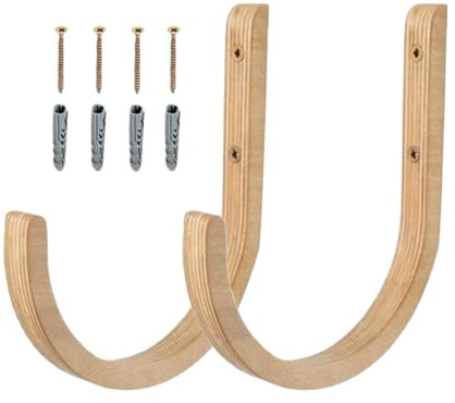 Yogamattenhalter,Holz-Wandhalter Platzsparend,Holzgestell Mit Schrauben,Yogamatte Wandhalterung Aufbewahrungsregal,Yoga Matte Wand Halterung Lagerung Rack, Für Fitnessbänder, Faszienrollen,Springseile