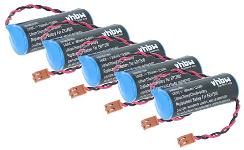 vhbw 5X Batterie kompatibel mit Panasonic VR-006, VR-004, VR8, ER6VCT, VR-008, VR-006L, VR6, VR4 Steuereinheit (3500 mAh, 3,6 V, Li-SOCl2)