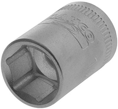 Bahco BAH38SM10 Hexagon Socket 0.375-inch Drive, 10 mm, Silver