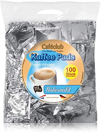 Cafeclub Supercreme Megabeutel Kaffeepads Naturmild 100 Stück