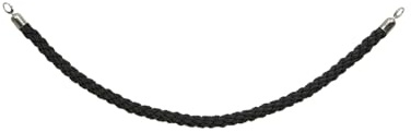 Securit Classic Range Barrier System Black Rope - Chrome Ends