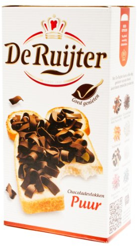 De Ruijter Chocolade-Vlokken Puur - Zartbitter Schokoladen Flocken 300g