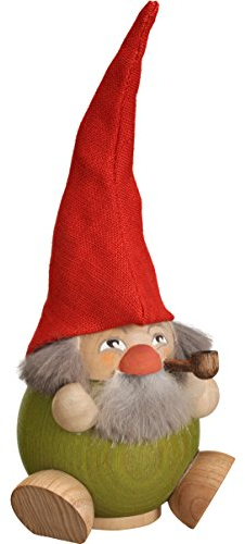 Seiffener Volkskunst | Räuchermann Figur | Duftzwerg 19 cm | Räucherfigur | Räuchermännchen Erzgebirge Original | 19039 | Duftzwerg Thymian