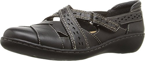 Clarks Women's Ashland Spin Q Loafer, Black, 8 M US
