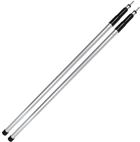 2 Aluminium Zeltstangen - teleskopierbar von 80 bis 240 cm - ideal als Aufstellstangen für Zelt, Tarp, Plane oder Sonnensegel - leicht & stabil - Small