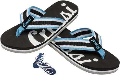 Cressi Flip Flop Portofino, Schwarz/HellBlau, 44, XVB9575144