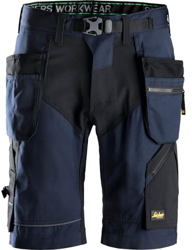 Snickers 69049504054 Size 54 Flexiwork Work Shorts - Navy Blue/Black