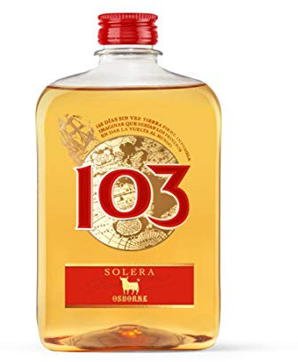 Bebida Espirituosa elaborada a base de Brandy 103 marca Osborne 30 % - 1 botella de 1 l (100 cl) de plástico