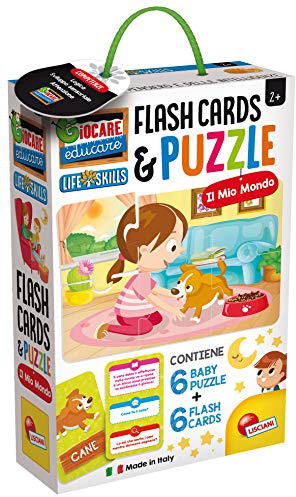 Liscianigiochi - Spielen Erziehen, Leben Fähigkeiten Baby Puzzle und Flash-Karten Meine Welt, 72682