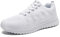 Minbei Damen Turnschuhe Hallenschuhe Atmungsaktiv Outdoor Fitnessschuhe Laufschuhe Schnürsenkel Frauen Sportschuhe Flach Weiß 39 EU