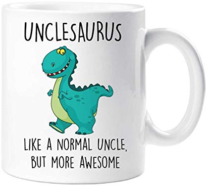 60 Second Makeover Limited Unclesaurus Mug Uncle Dinosaur Fathers Day Funny Mug Present Birthday Christmas Unique Presents for Uncles from Niece from Nephew Gifts