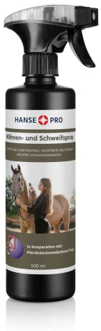 Hanse Pro Mähnen- und Schweifspray, 1 x 500 ml I Fell-Pflege I Mähnen-Pflege I Pflege-Mittel für Pferde I erleichtert das Kämmen