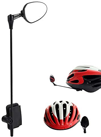Fahrradhelm Spiegel, Fahrradspiegel für Helm, Helmspiegel Fahrrad Rückspiegel, Helmsicherheitsrückspiegel, Unisex Radfahren Rückspiegel für alle Helmgrößen, für Gebirgsstraßen Fahrradhelm