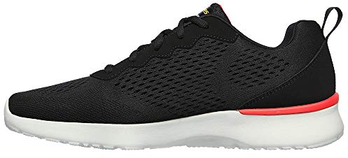 Skechers Skech-Air Dynamight Tuned Up, Zapatillas de Deporte Hombre, Black Engineered Mesh PU Gray Trim, 43 EU