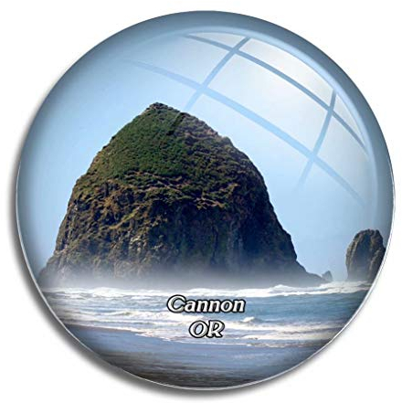 Kühlschrankmagnet, Motiv: Kanone, Strand, Heuhaufen, Rock, Oregon, USA, Amerika, Glasmagnete für Kühlschrank, Souvenirs, niedlicher Kristallmagnet, Dekoration für Whiteboard, Büro, Zuhause, Geschenk