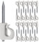 SELEWARE 20 Pcs Q-Hanger, Home Christmas Lights Hanger Hooks with Nails for Easy Release Outdoor Wire and Fairy Lights, Heavy Duty 18kg Capacity, Greyish