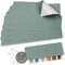 sølmo I Designer Tischset aus PU-Leder, Hitzebeständig Zweifarbig I 4er Platzset abwischbar mit Untersetzer, Tischset Leder, Platzdeckchen, Platzset Leder, Tischset Kinder (Petrol/Grey)