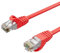 Netzwerkkabel RJ45 Patchkabel, LAN-Kabel U/UTP, CAT 7 Rohkabel, bis 10 Gbit/s 30,00m Rot