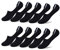 YouShow Calzini Donna Uomo 10 Paia Fantasmini Calze Invisibili Corti con cotone Antiscivolo (Nero, 39-42)