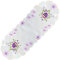 matches21 HOME & HOBBY Tischdecke Elke 30 x 70 cm oval edle Stickerei mit lila Stiefmütterchen & Cutwork aus Polyester