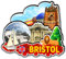 Bristol UK Kühlschrankmagnete, 3D-Holzprodukte, reibungsbeständig, Reise-Souvenirs, Heim- und Küchendekoration, 2