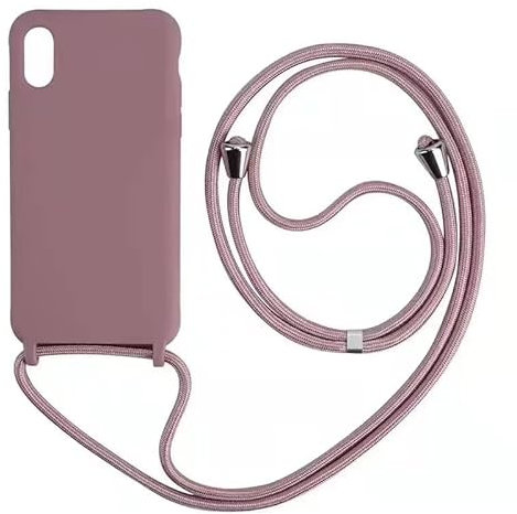 WenBaby Handykette für Samsung Galaxy A51 5G Hülle mit Band,Handyhülle mit Schnur zum Umhängen Silikon Seil Necklace Schutzhülle mit Kordel Tasche Case TPU Bumper für Galaxy A51 5G- Sandrosa