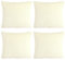 Sienna 4 x Pack of Ribbed Jumbo Cord Stripe Soft Cushion Covers 45 x 45 cm Textured Decorative Reversible Fleece Home Chair Sofa, 18 x 18 - Cream